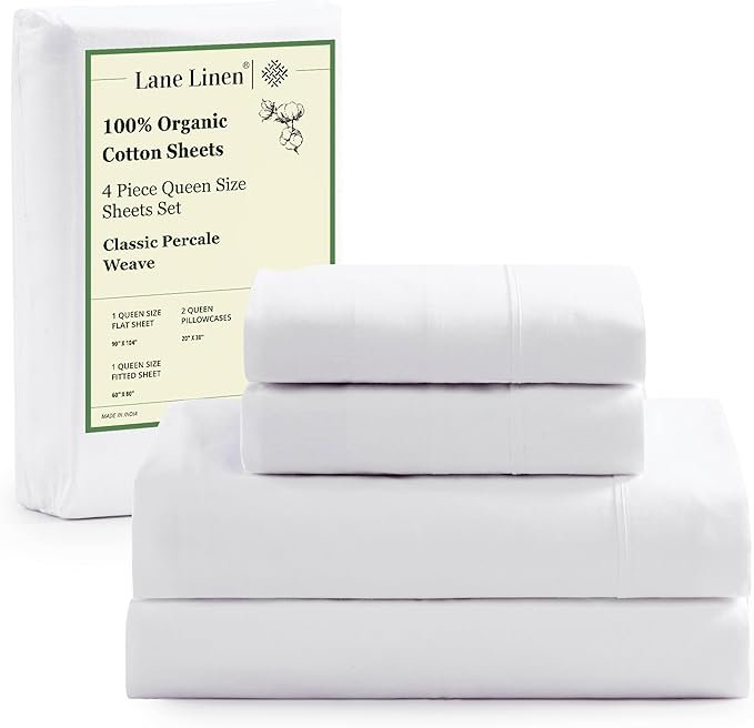 LANE LINEN Organic Cotton Queen Sheets  Sustainable Circle